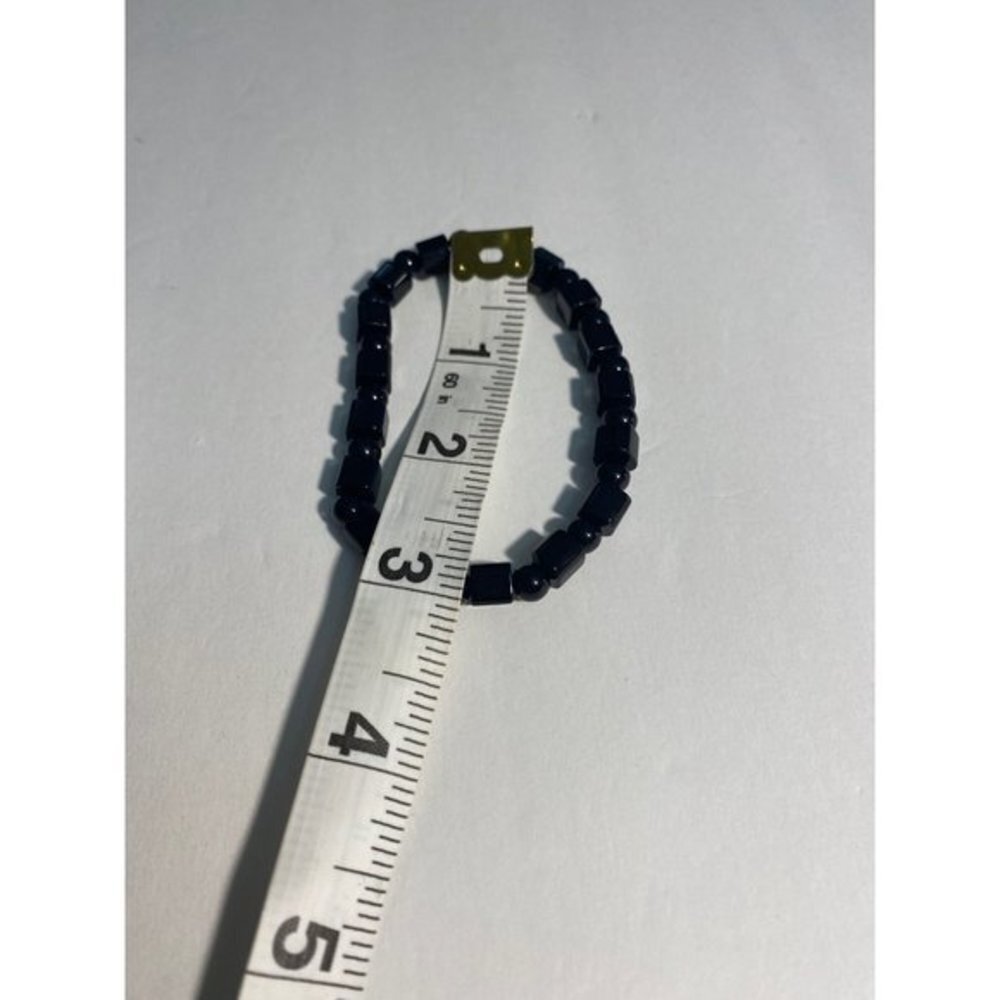 Fashion Jewelry Black Bracelet Circle Square Shapes - Picture 4 of 5